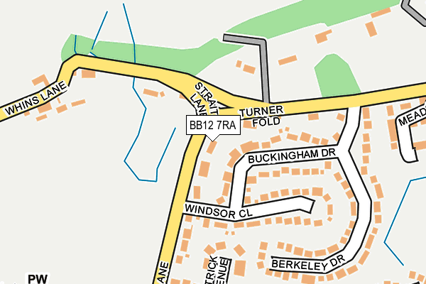 BB12 7RA map - OS OpenMap – Local (Ordnance Survey)