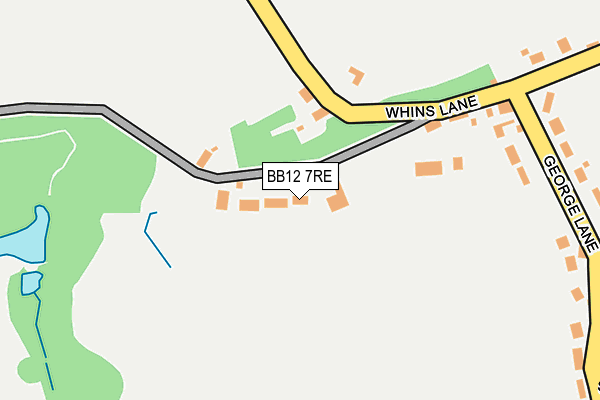 BB12 7RE map - OS OpenMap – Local (Ordnance Survey)