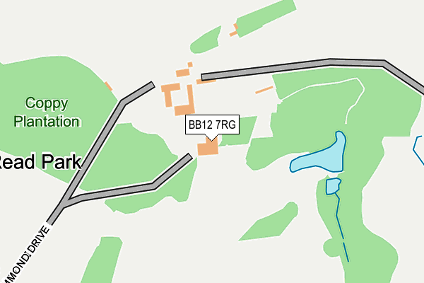 BB12 7RG map - OS OpenMap – Local (Ordnance Survey)
