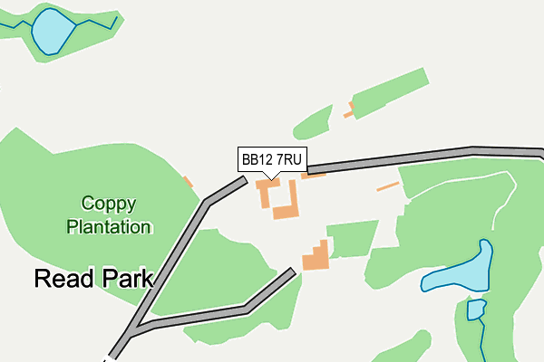 BB12 7RU map - OS OpenMap – Local (Ordnance Survey)