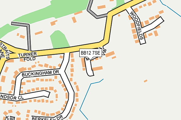 BB12 7SE map - OS OpenMap – Local (Ordnance Survey)