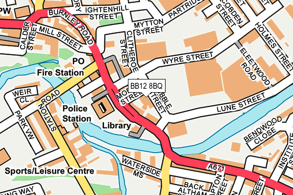 BB12 8BQ map - OS OpenMap – Local (Ordnance Survey)