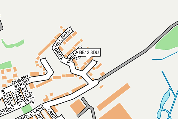 BB12 8DU map - OS OpenMap – Local (Ordnance Survey)