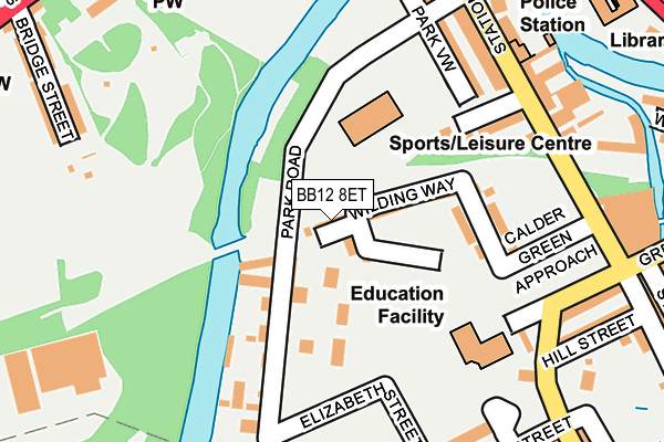 BB12 8ET map - OS OpenMap – Local (Ordnance Survey)