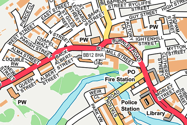BB12 8HA map - OS OpenMap – Local (Ordnance Survey)
