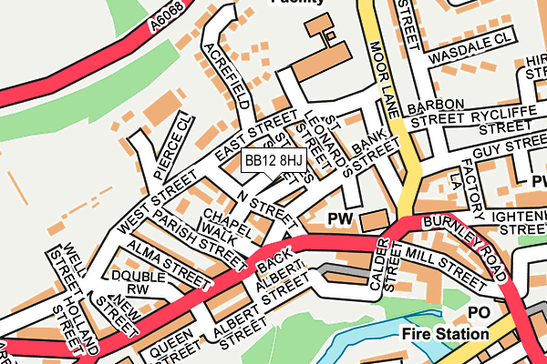 BB12 8HJ map - OS OpenMap – Local (Ordnance Survey)