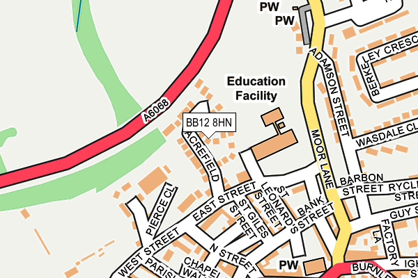 BB12 8HN map - OS OpenMap – Local (Ordnance Survey)