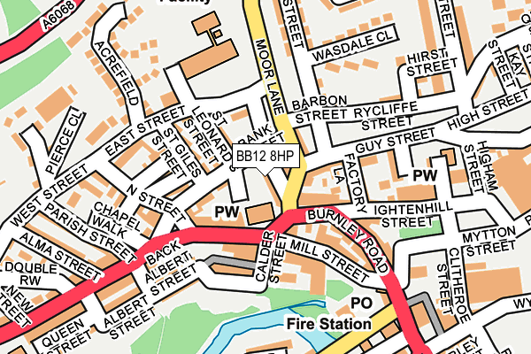 BB12 8HP map - OS OpenMap – Local (Ordnance Survey)