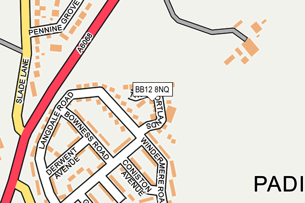 BB12 8NQ map - OS OpenMap – Local (Ordnance Survey)