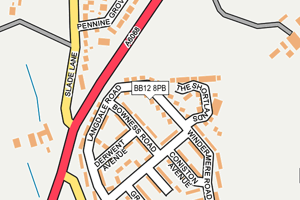 BB12 8PB map - OS OpenMap – Local (Ordnance Survey)