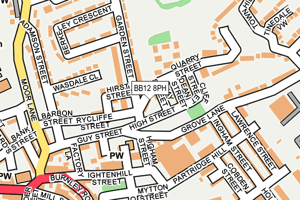 BB12 8PH map - OS OpenMap – Local (Ordnance Survey)