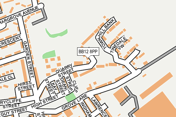 BB12 8PP map - OS OpenMap – Local (Ordnance Survey)