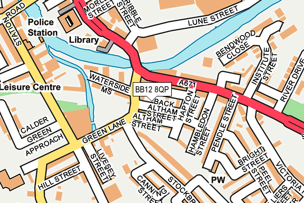 BB12 8QP map - OS OpenMap – Local (Ordnance Survey)
