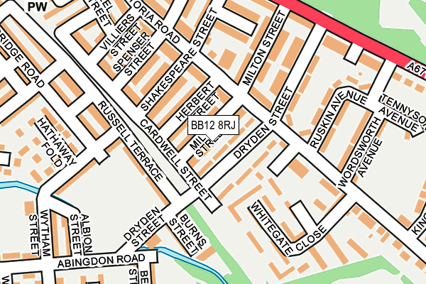 BB12 8RJ map - OS OpenMap – Local (Ordnance Survey)