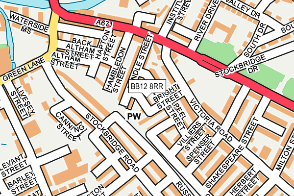 BB12 8RR map - OS OpenMap – Local (Ordnance Survey)