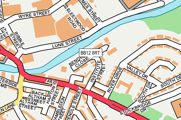 BB12 8RT map - OS OpenMap – Local (Ordnance Survey)