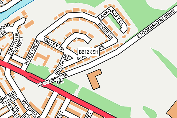 BB12 8SH map - OS OpenMap – Local (Ordnance Survey)