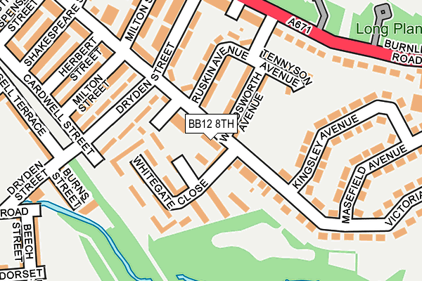 BB12 8TH map - OS OpenMap – Local (Ordnance Survey)