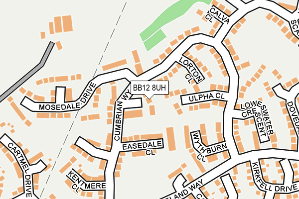BB12 8UH map - OS OpenMap – Local (Ordnance Survey)