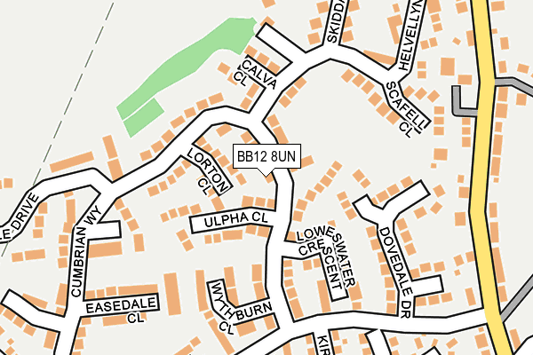 BB12 8UN map - OS OpenMap – Local (Ordnance Survey)