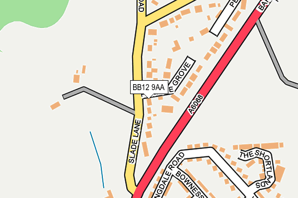 BB12 9AA map - OS OpenMap – Local (Ordnance Survey)