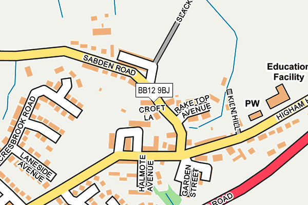 BB12 9BJ map - OS OpenMap – Local (Ordnance Survey)