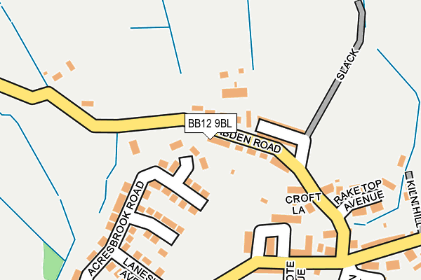 BB12 9BL map - OS OpenMap – Local (Ordnance Survey)
