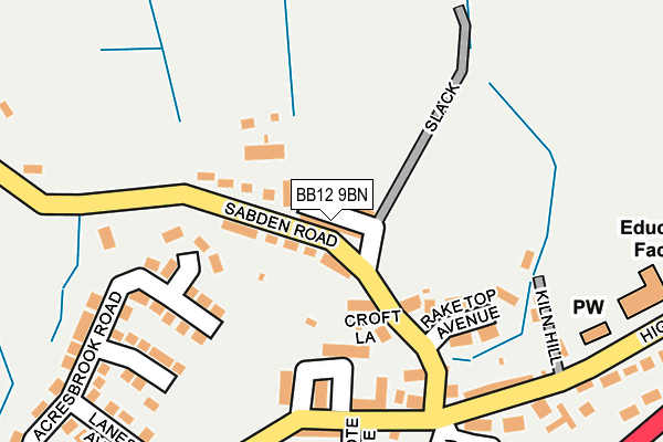 BB12 9BN map - OS OpenMap – Local (Ordnance Survey)