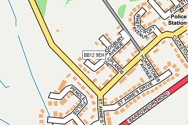 BB12 9EH map - OS OpenMap – Local (Ordnance Survey)