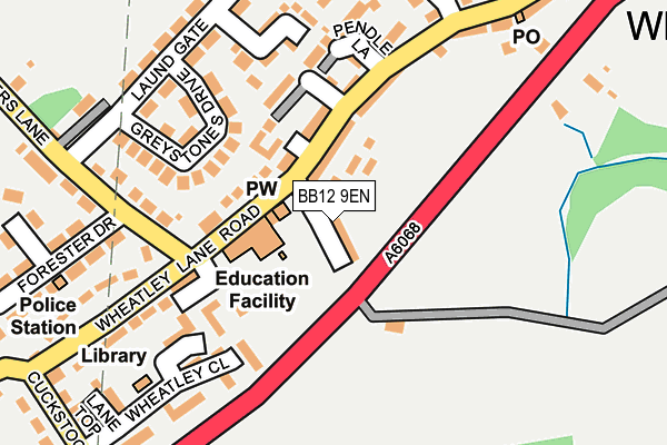 BB12 9EN map - OS OpenMap – Local (Ordnance Survey)