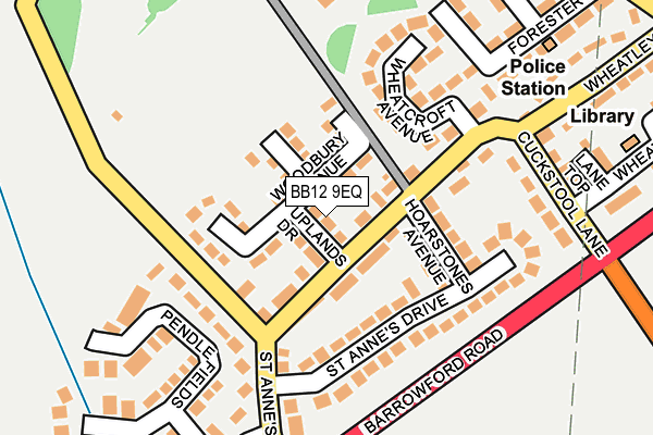 BB12 9EQ map - OS OpenMap – Local (Ordnance Survey)