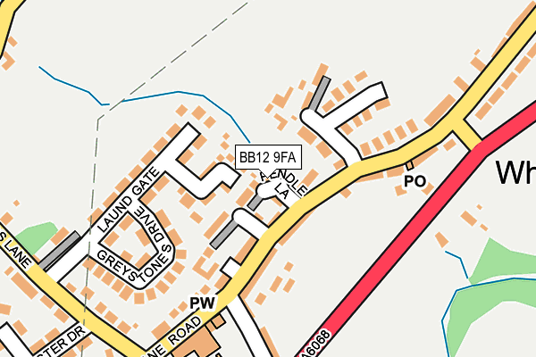 BB12 9FA map - OS OpenMap – Local (Ordnance Survey)
