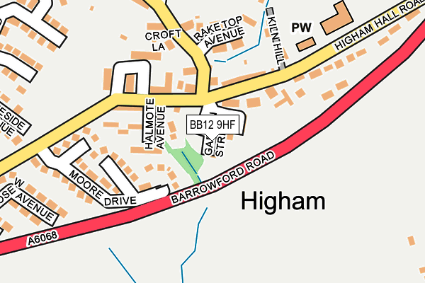 BB12 9HF map - OS OpenMap – Local (Ordnance Survey)