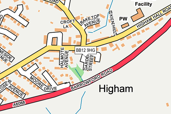 BB12 9HG map - OS OpenMap – Local (Ordnance Survey)