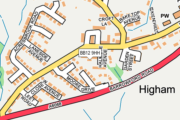 BB12 9HH map - OS OpenMap – Local (Ordnance Survey)
