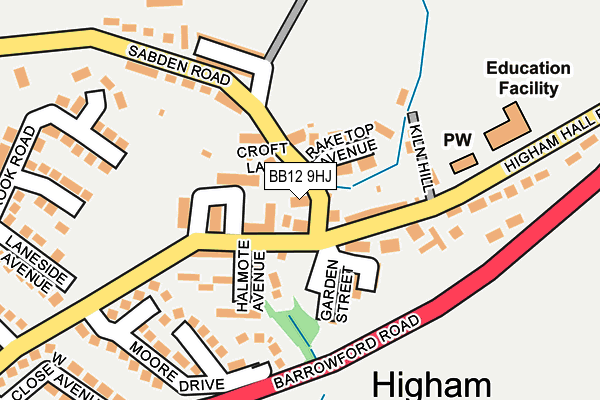 BB12 9HJ map - OS OpenMap – Local (Ordnance Survey)
