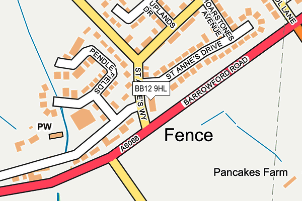 BB12 9HL map - OS OpenMap – Local (Ordnance Survey)