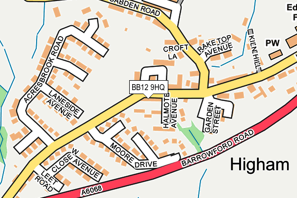BB12 9HQ map - OS OpenMap – Local (Ordnance Survey)