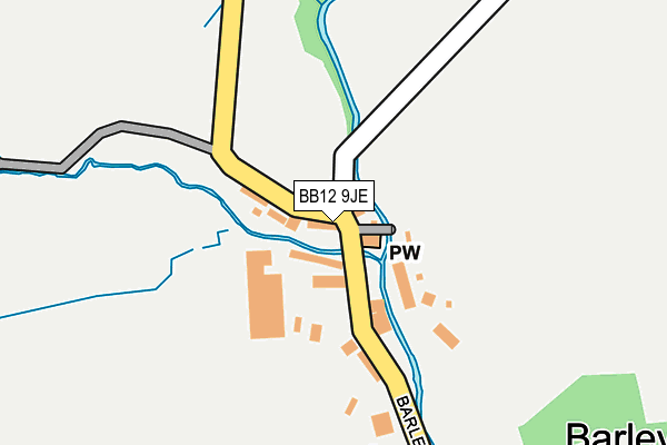 BB12 9JE map - OS OpenMap – Local (Ordnance Survey)
