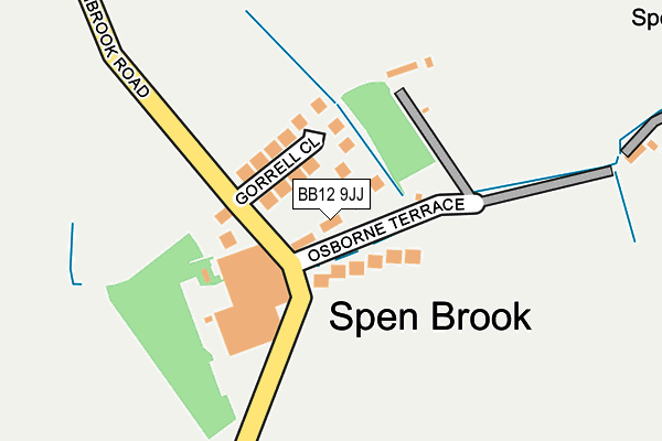 BB12 9JJ map - OS OpenMap – Local (Ordnance Survey)