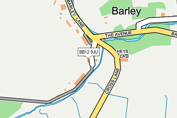 BB12 9JU map - OS OpenMap – Local (Ordnance Survey)