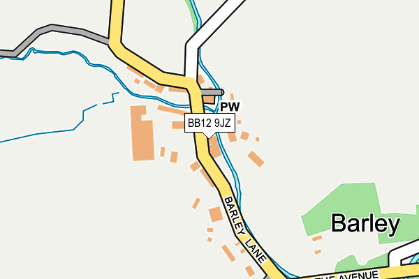 BB12 9JZ map - OS OpenMap – Local (Ordnance Survey)