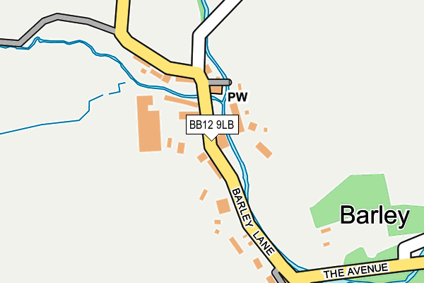 BB12 9LB map - OS OpenMap – Local (Ordnance Survey)
