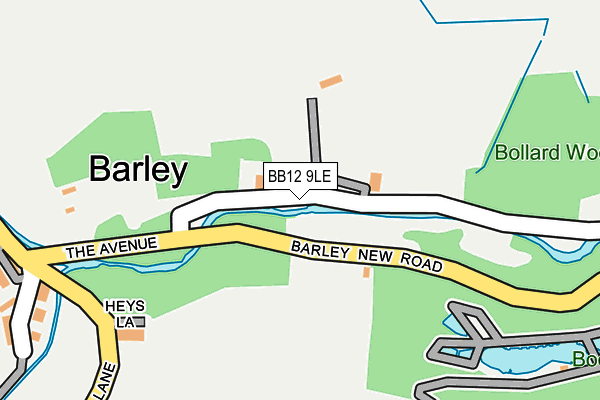 BB12 9LE map - OS OpenMap – Local (Ordnance Survey)