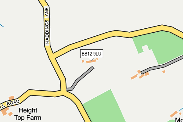 BB12 9LU map - OS OpenMap – Local (Ordnance Survey)