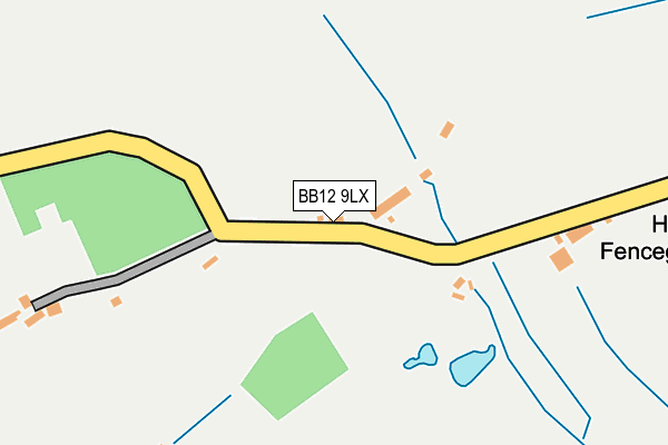 BB12 9LX map - OS OpenMap – Local (Ordnance Survey)