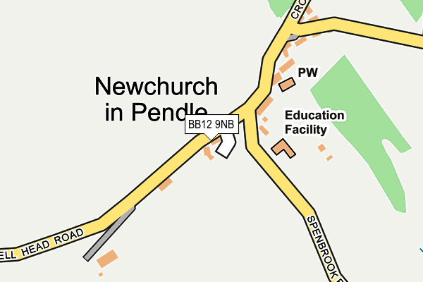 BB12 9NB map - OS OpenMap – Local (Ordnance Survey)