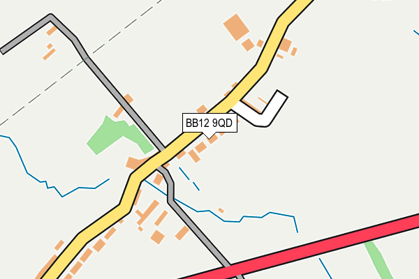 BB12 9QD map - OS OpenMap – Local (Ordnance Survey)