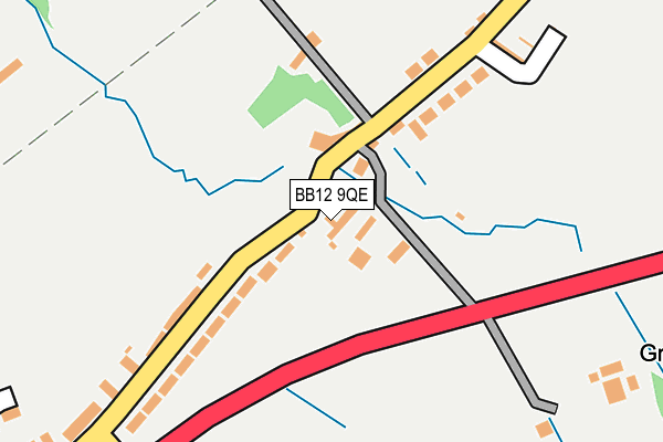 BB12 9QE map - OS OpenMap – Local (Ordnance Survey)
