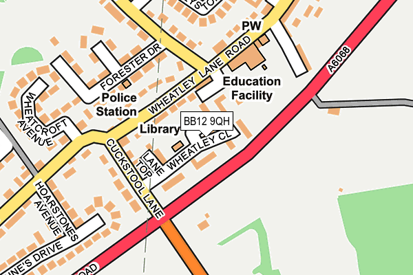BB12 9QH map - OS OpenMap – Local (Ordnance Survey)
